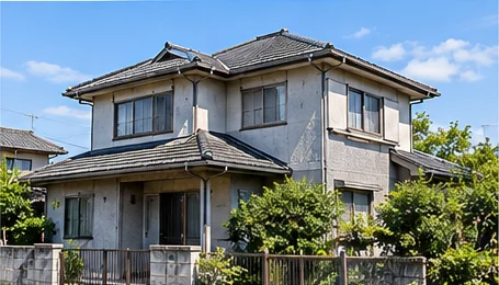 外壁・屋根改修前を想定した架空の住宅